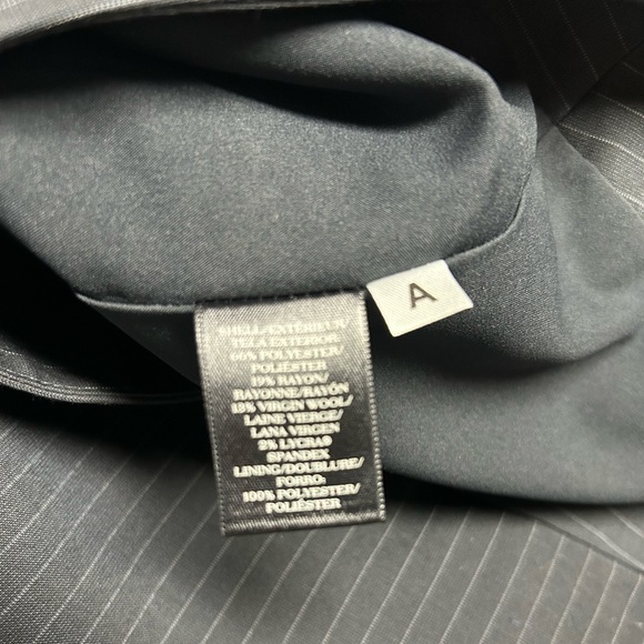 Ann Taylor Size 8 Navy Pinstripe Pencil Skirt Knee Length Work Office - Picture 7 of 8